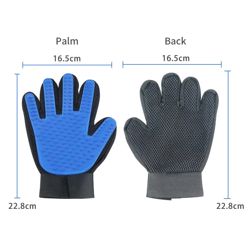 Pet Glove Cat Grooming Glove Cat Hair Deshedding Brush Gloves Dog Comb for Cats Bath Hair Remover Clean Massage Brush For Animal