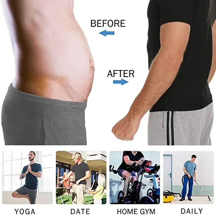 Men Sweat Sauna T-shirt Waist Trainer Slimming Suit Body Shapers Shapewear Corset Underwear Belly Control Fitness Fat Burn Tops