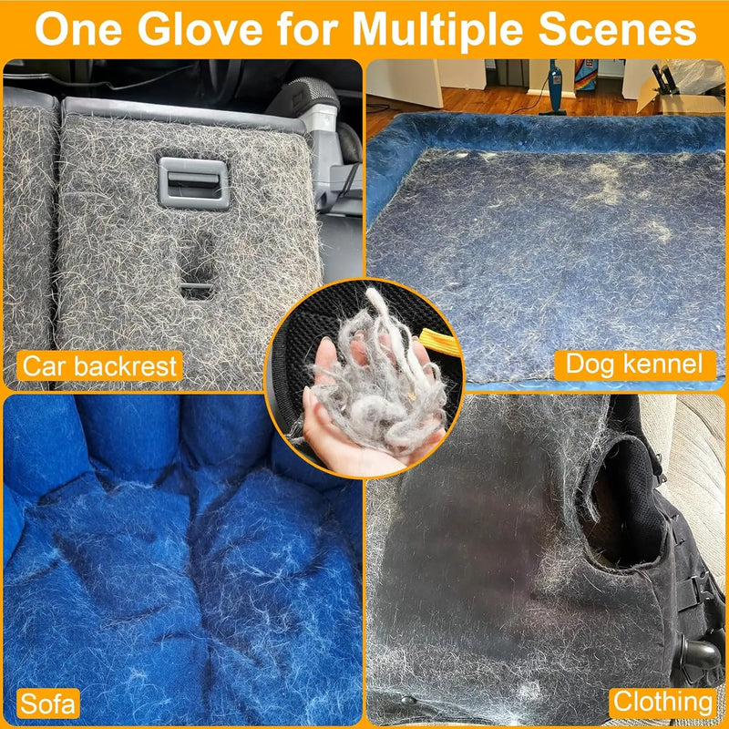 Reusable Electrostatic Pet Hair Removal Mitts Cat Dog Hair Collection Brush Sticking Device Home Hair Scraper Grooming Gloves